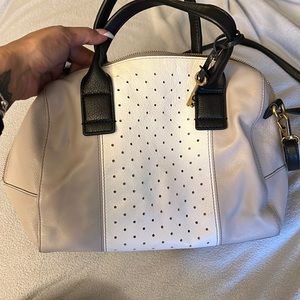 Gray, White and Black Fossil handbag
